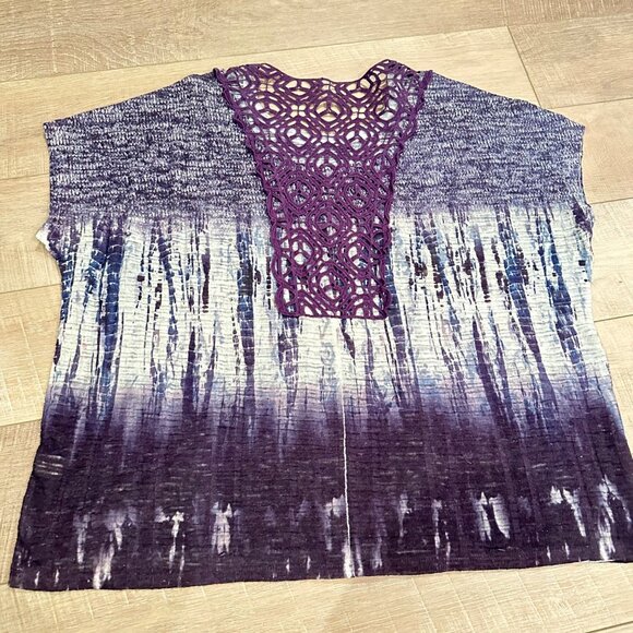 CHRISTOPHER BANKS WOMENS OMBRE' SHORT SLEEVE SHIRT SMALL - Picture 7 of 8